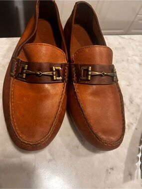 Cole Haan Tan Brown Leather Bit Loafers